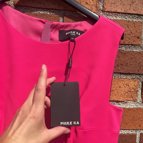 NWT PAULE KA Robe Pink formal mid length sleeveless dress 20E- 114/R120 - Picture 7 of 17